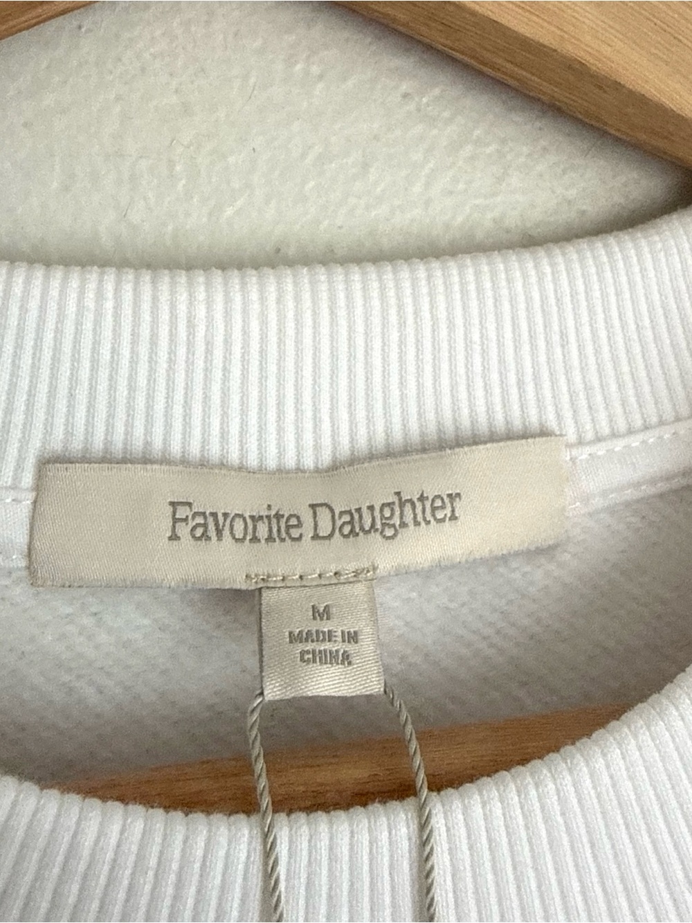NWT Favorite Daughter Favorite Bride Boyfriend Sweatshirt in White - Picture 13 of 14